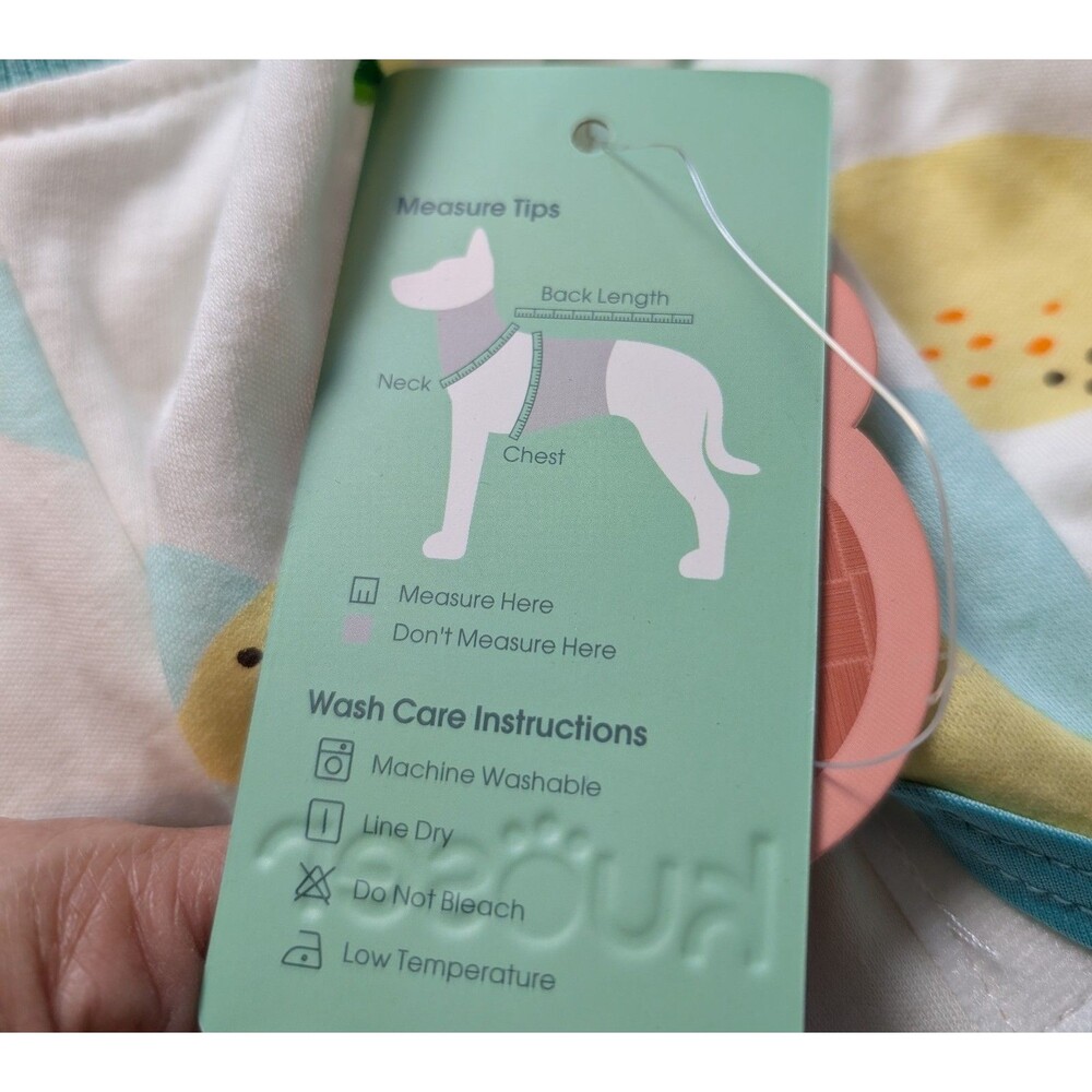 NWT Recovery Suit Dog Surgery Size M Lemon Print Body Wrap Anti-Licking - Picture 9 of 9